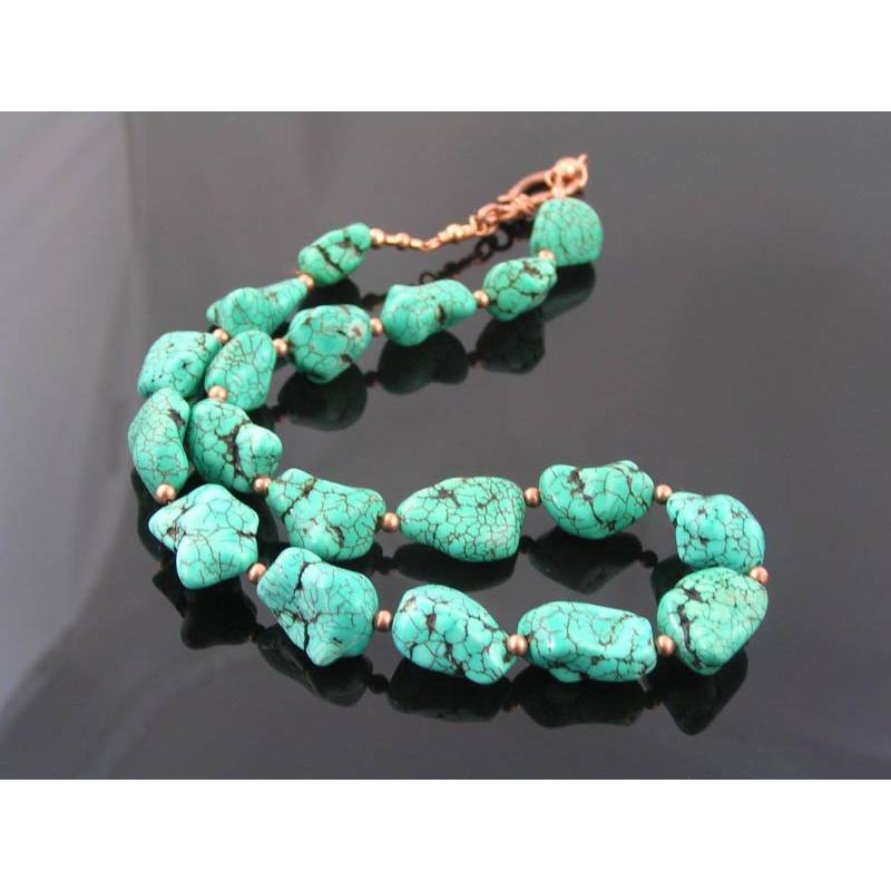 Turquoise & Baroque Pearl Necklace – Aurora Creative Jewellery