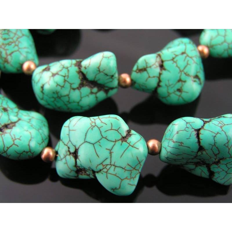 large chunky turquoise necklace