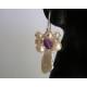 Pearl and Amethyst Earrings, Sterling Silver