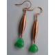 Chrysoprase Copper Earrings