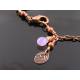 Pink Chalcedony and Apatite Clock Necklace