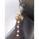 Filigree Ball Earrings with Pink Freshwater Pearls
