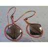 Framed Smokey Quartz Earrings