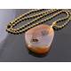  Huge Pear Shaped Agate with Druzy Necklace