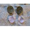 Rose Quartz Earrings, Ear Studs
