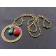 Carved Chalcedony, Malachite Drop and Jasper Star Inspirational Necklace