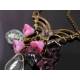 Butterfly Flower Necklace, Czech Beads