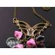 Butterfly Flower Necklace, Czech Beads