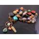 Bohemian Necklace with Glass and Gemstone Beads