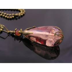 Baroque Lucite Drop Necklace