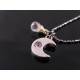 Crystal Set Crescent Moon Necklace