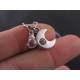 Crystal Set Crescent Moon Necklace