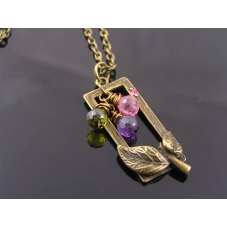 Flower Necklace with Cubic Zirconia