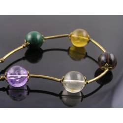 Round Gemstone Bead Necklace