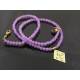 Amethyst and Hand Stamped Charm Necklace