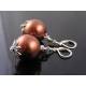 Extra Large Bronze Pearl Earrings