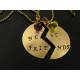 Best Friends Handstamped Necklaces with Birthstones