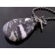 Zebra Jasper and Dragonfly Charm Necklace