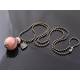 Heart Necklace With Pink Magnesite and Opal
