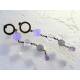 Colour Change Lavender Quartz, Labradorite and Amethyst Earrings