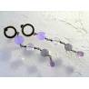 Colour Change Lavender Quartz, Labradorite and Amethyst Earrings