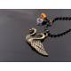 Golden Swan, Citrine and Lavender Quartz Necklace