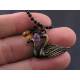 Golden Swan, Citrine and Lavender Quartz Necklace