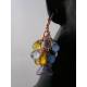 Czech Flower and Drop Earrings