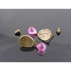 Mystic Pink Quartz Ear Studs