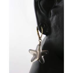 Smokey Quartz Star Earrings