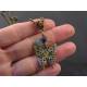 Amethyst, Chalcedony and Mystic Quartz Butterfly Necklace