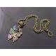 Amethyst, Chalcedony and Mystic Quartz Butterfly Necklace