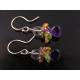 Gemstone Cluster Earrings, Sterling Silver