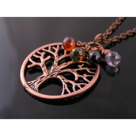 Antique Copper Tree of Life Necklace