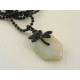 Green Moonstone and Dragonfly Necklace