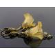 Hand Dyed Ruffle Lucite Flower Earrings