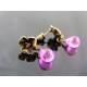 Mystic Pink Quartz Flower Earrings