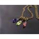 Iolite, Peridot and Garnet Necklace