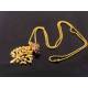 Whimsical Gold Tree of Life with Czech Glass Flowers Necklace