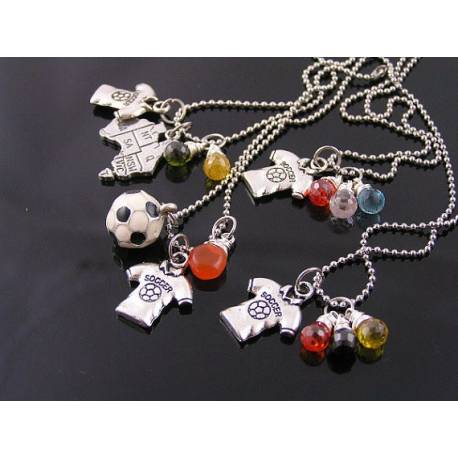 Patriotic Soccer Necklace