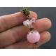 Sweet Pink Necklace with Crystal, Flower and Opalite Beads