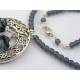 Montana Blue Necklace with Crystal Set Eternity Ring Pendant