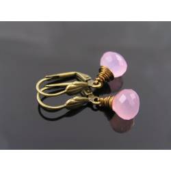 Lavender Chalcedony Earrings