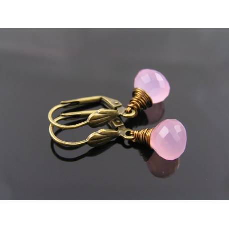 Lavender Chalcedony Earrings