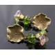 Lilypad Earrings with Czech Glass Flowers