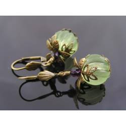 Green Lucite Earrings