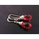 Padparadscha Swarovski Crystal Earrings, Sterling Silver