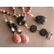 Rhodonite and Black Onyx Earrings