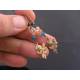 Cute Rose Charm Earrings - Apatite, Sunstone and Rock Quartz