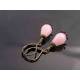 Pink Opal Earrings, October Birthstone